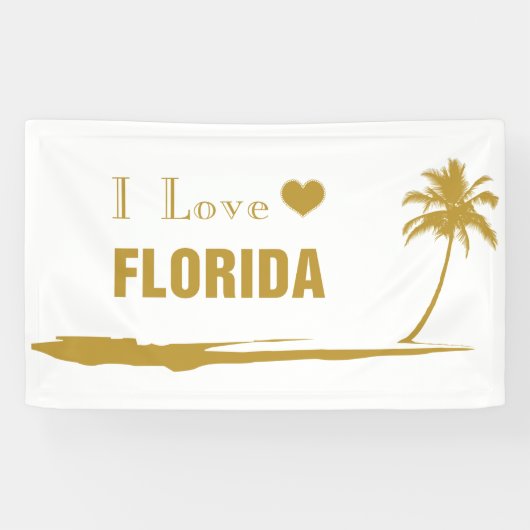 Banderoles J'aime Florida Gold (Horizontal)