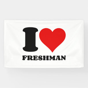 BANDEROLES J'AIME LE COEUR DE FRESHMAN