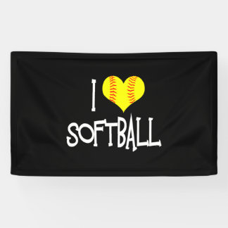 Banderoles J'Aime Le Softball
