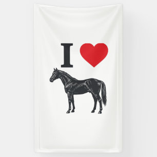 Banderoles J'aime les chevaux vintage gravure conception de t