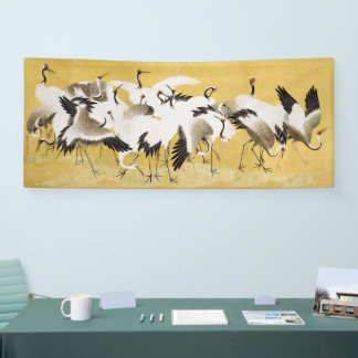 Banderoles Japanese Cranes Vintage Bird Classic