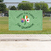 Banderoles Japon Irlande USA Shamrock Drapeau personnalisé (En situation)