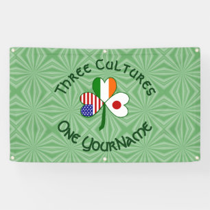 Banderoles Japon Irlande USA Shamrock Drapeau personnalisé