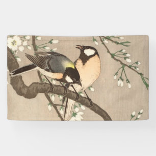 Banderoles Japonais Asiatique Koson Bird Chickadee Songbird