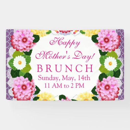 Banderoles Jardin botanique floral (Horizontal)