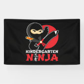 Banderoles Jardin D'Enfants Ninja Tirer Un Coup D'Oeil Premie (Horizontal)