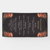 Banderoles Jardin enchanté Mariage Floral Boissons Bar Menu (Horizontal)