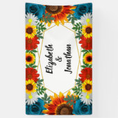 Banderoles Jardin été Floral géométrique (Vertical)