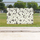 Banderoles Jardin floral à fleurs blanches du Japon (En situation)