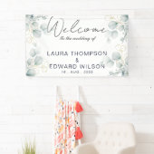 Banderoles Jardin vert à fleurs d'eucalyptus (En situation)