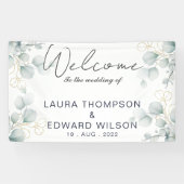 Banderoles Jardin vert à fleurs d'eucalyptus (Horizontal)