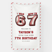 Banderoles J'avais 6 ans, maintenant j'ai 7 ans – 7e annivers (Verticale)