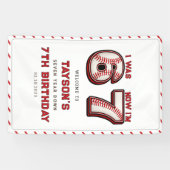 Banderoles J'avais 6 ans, maintenant j'ai 7 ans – Baseball 7e (Horizontal)