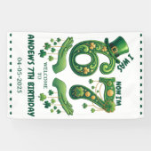 Banderoles J'avais 6 ans maintenant j'ai 7 ans Saint-Patrick (Horizontal)
