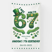 Banderoles J'avais 6 ans maintenant j'ai 7 ans Saint-Patrick (Verticale)