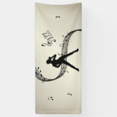 Banderoles Jazz Dance Golden Music Banner (Vertical)