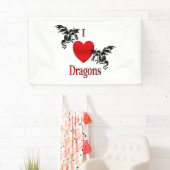 Banderoles Je Coeur Dragons (En situation)