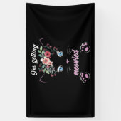 Banderoles Je deviens Meowied mignon Amoureux des chats (Vertical)