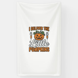 Banderoles Je livre les petits citrouilles Halloween Infirmiè