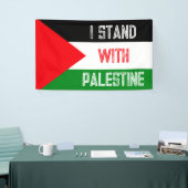 Banderoles Je me tiens avec le drapeau palestinien (Salon professionnel)