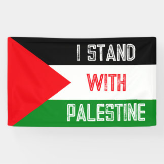 Banderoles Je me tiens avec le drapeau palestinien