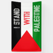 Banderoles Je me tiens avec le drapeau palestinien (Vertical)