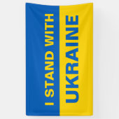 Banderoles Je me tiens avec le drapeau ukrainien de l'Ukraine (Vertical)