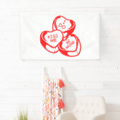 Banderoles Je m'embrasse, sois mienne Saint-Valentin 3x5 Viny (En situation)