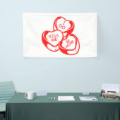 Banderoles Je m'embrasse, sois mienne Saint-Valentin 3x5 Viny (Salon professionnel)