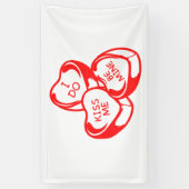 Banderoles Je m'embrasse, sois mienne Saint-Valentin 3x5 Viny (Vertical)