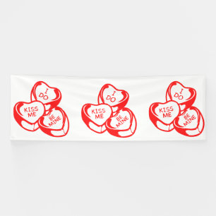 Banderoles Je M'Embrasse Sois Mienne Saint-Valentin 4x12 Viny