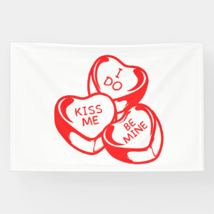 Banderoles Je m'embrasse, sois mienne Saint-Valentin 4x6 Viny
