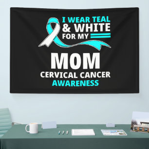Banderoles Je Porte Le Sarcelle Et Blanc Ma Mère Cancer Du Co
