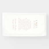 Banderoles " Je serai là" Mariage, Mémorial, Blanc, (Horizontal)