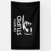 Banderoles Je suis avec Stupid (Vertical)