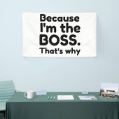 Banderoles Je suis le patron. (Salon professionnel)