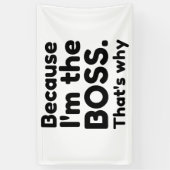 Banderoles Je suis le patron. (Vertical)