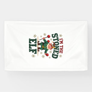 Banderoles Je suis l'elfe drogué Noël vintage dabbing Unico