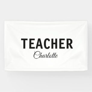 Banderoles Je suis professeur d'école Collègeajoutez votre no
