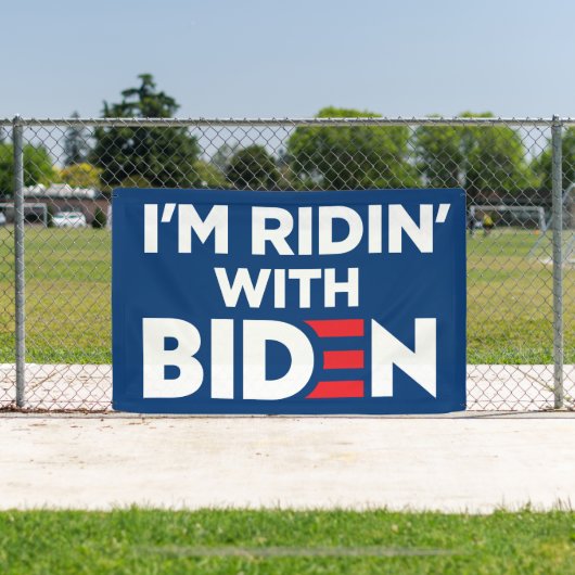 Banderoles Je suis Ridin With Biden 2024 (Insitu)