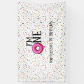 Banderoles Je Suis Un Donut 1er Anniversaire  (Vertical)