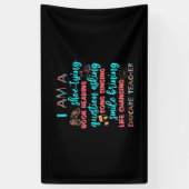 Banderoles Je Suis Un Enseignant De Garderie (Vertical)