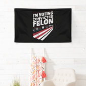Banderoles Je vote Condamné Felon 2024 Trump (En situation)