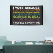 Banderoles Je Vote Parce Que... La gentillesse est tout bande (Salon professionnel)