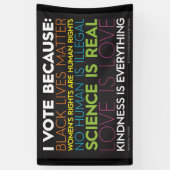 Banderoles Je Vote Parce Que... La gentillesse est tout bande (Vertical)