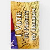 Banderoles Je Vote Pour Protéger Ma Liberté (Vertical)