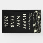 Banderoles Je Vous Souhaite Un Joyeux Nouvel An Lumières Jars (Horizontal)