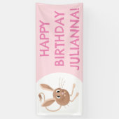 Banderoles Jerboa caricature mignonne à longues oreilles anni (Vertical)