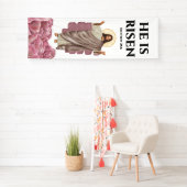 Banderoles Jésus Christ il est ressuscité céleste être (En situation)