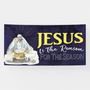 Banderoles Jésus est la raison de la Nativité de Noël Église